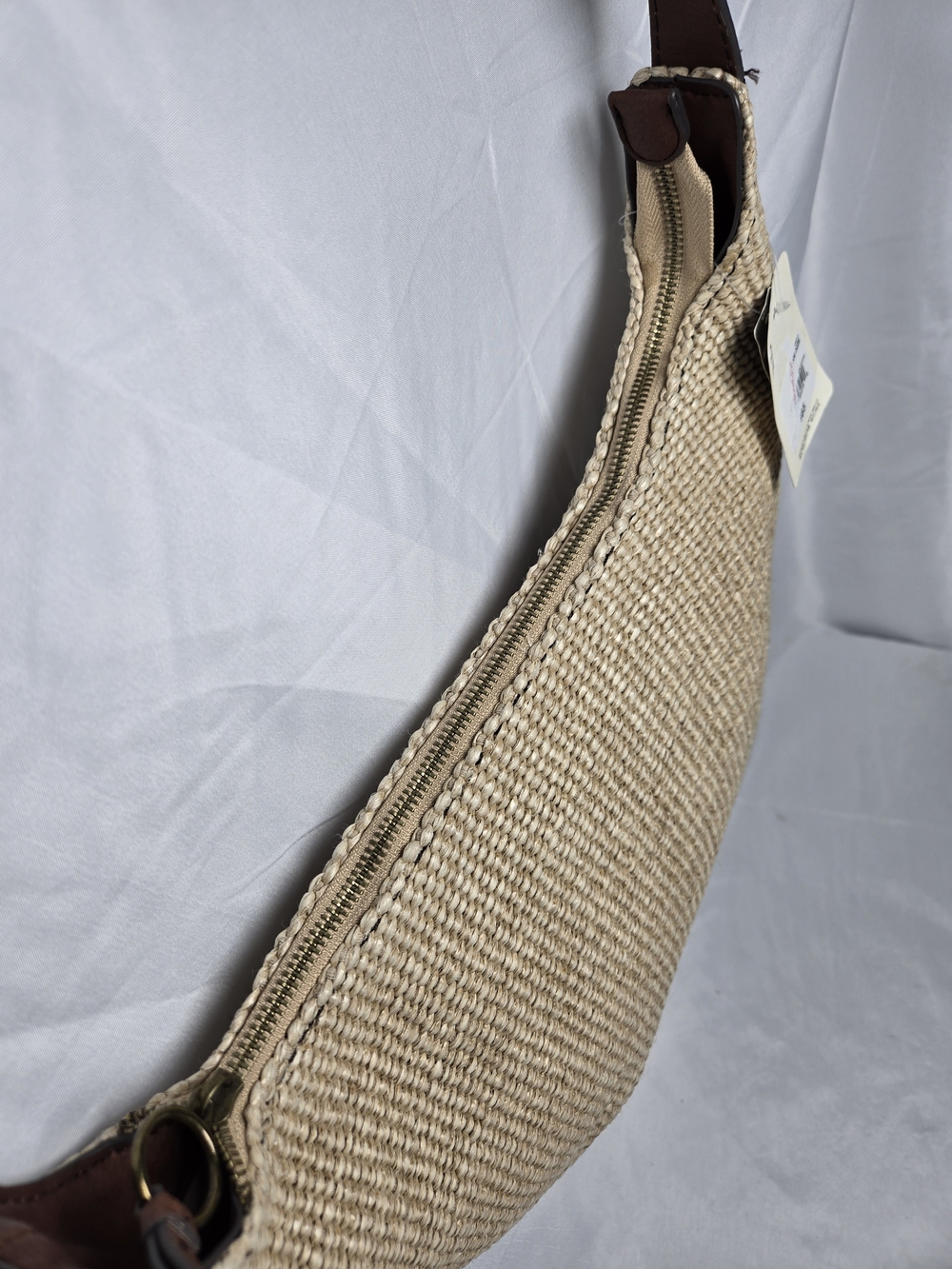 a.n.a Beige Woven Crossbody Bag with Brown Trim - Picture 6 of 6
